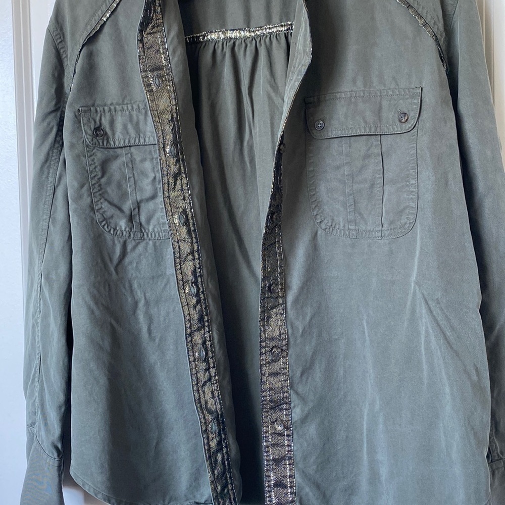 FREE People Women's Moss Off Campus Button Down Shirt Small - Picture 4 of 10